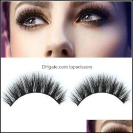 False Eyelashes 1 Pair 100 Real Mink Natural Thick False Eyelashes Eye Lashes Makeup Extension Beauty Tools New Drop Delivery 2022 H Dh0Jt