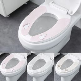 Toilet Seat Covers Portable Reusable Warm Household Adhesive Thickened Universal Waterproof Gasket Bathroom Supplies