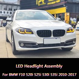 Car Headlight DRL Daytime Running Lights Turn Signal Fog Front Lamp For BMW F10 520i 525i 530i 535i LED Highlight Beam Lighting