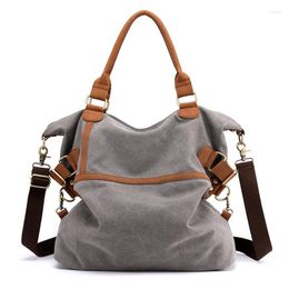 Duffel Bags Vintage Leisure Adjustable Woman Shoulder Bag Large Capacity Washable Handbag Soft Durable Messenger