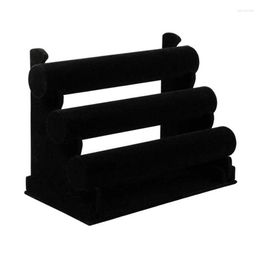 Jewellery Pouches Bracelet Holder With 3-Tier Shelf Storage Rack Display Stand Organiser For Watches Bracelets Scrunchie