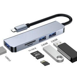 Type C HUB High Speed USB 3.0 HUB Splitter Card Reader Multiport with SD TF Ports for Macbook Computer Accessories HUB USB