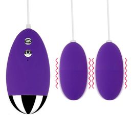 Sex toys masager Electric massagers 12 Modes Women Masturbation Vibrating Jump Eggs Dual Stimulation Massage Remote Control Double Rods Toys XBOW