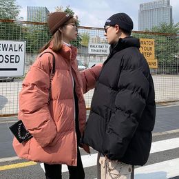 Men's Down Winter Jacket Men Warm Fashion Casual Couple Stand-up Collar Coat Streetwear Loose Korean Short Mens Parka M-5XL