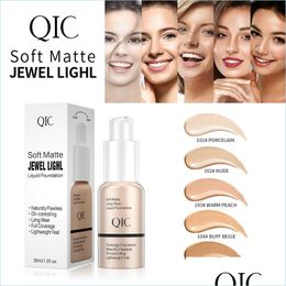 Foundation 5 Colours Liquid Foundation Concealer Face Naturally Flawless Matte Oilcontrol Waterproof Long Lasting Cream 30Ml Drop Del Dhw4M