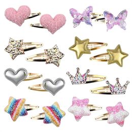 Sequins Cartoon Butterfly Hairpin Girl Baby Cute Fringe Side Love Clip Headdress Children Hair Accessories Girl Broken Barrettes Factory Direct Price Concessions