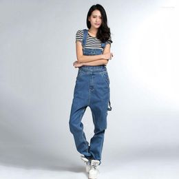 Women's Jeans Women's Denim Overalls Hip Hop Tapered Loose Casual Jumpsuit Korean Version Of The Tide Cotton Bullets Slim Pants