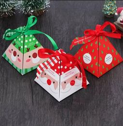 Weihnachten Geschenkpapier Boxen Weihnachtsmann Elch Pralinenschachtel Papier Geschenkboxen Party Dekor F1031