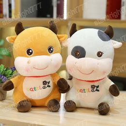 25/30/40CM Cute Cattle Plush Toys Kawaii Milk Cow Doll Stuffed Animal Soft Pillow For Children Kids Birthday Gifts