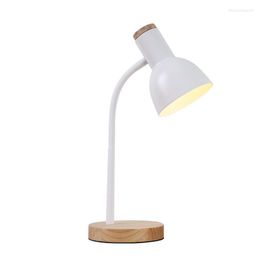 Table Lamps Modern Simple Painted Metal Desk Study Bed Room E27 Bulbs Lustre Home Decor Warm White Light LED Lighitng 90-260V CE 5W