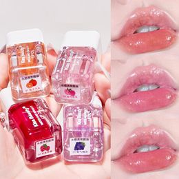 Lip Gloss 4/1pc Glitter Mirror Fruit Style Sex Red Glaze Transparent Moisturising Long-lasting Liquid Makeup Lips Cosmetics