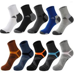 Sports Socks Men's Athletic Outdoor Sport Performance Cotton Quarter For Running Workout Work Basketball