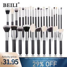 Makeup Tools BEILI 152530pcs brushes set No Professional Natural goat hair Foundation Eyeshadow Eyebrow make up 221028