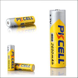 Original PKCELL 18650 Battery 2600mah Rechargeable Battery Cell 3.6V 600 times Charger Cycle