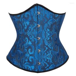 Bustiers & Corsets Lace Up And Women Sexy Lingerie Plus Size Corset Underbust Corselet Top Jacquard Floral Costume HalloweenBustiers