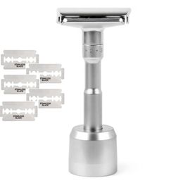 Electric Shavers Adjustable Double Edge Classic Safety Razor Man Shaving With 5 pc Coated Blades Shaver 221028