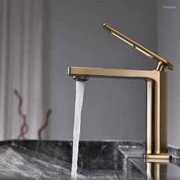 Bathroom Sink Faucets Gold Black All Copper El Under The Counter Basin Faucet Household Washbasin And Cold