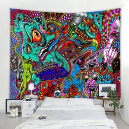 Tapestries Monster Elephant Background Decorative Tapestry Mandala Bohemian Wallcloth Home Decor