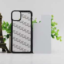 2D Sublimation Phone Case DIY Blank for Apple iPhone 15 14 13 Pro Max Samsung Galaxy S24 S23 Note 20 Ultra Heat Transfer Printing PC Aluminium Insert Double-sided Sticker