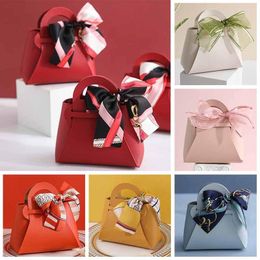 Gift Wrap Coin Purse Candy Handbag With Handle Women Girls Cute Bow Children Wallet Bags Kids PU Leather