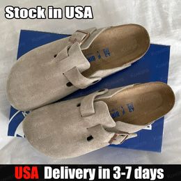 Designer Clogs Sandals Clog Slippers Cork Flat High Quality Fashion Summer Genuine Leather Slide Favourite Beach Casual Shoes Women Men 35-46