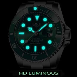 LIGE: Men's Luxury Timepieces | 30ATM Waterproof Quartz Watch Fashion Diver, Date Clock, Business Style From Ligewatch, &Price; | DHgate.Com - Image 4