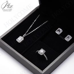 Emerald Cut Halo Earring Hip Hop Jewelry Iced Out VVS Diamond Moissanite White Gold Plated 925 Sterling Silver Stud Earrings For Men Women From Holycome128, &Price; | DHgate.Com - Image 4