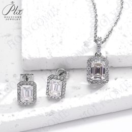 Emerald Cut Halo Earring Hip Hop Jewelry Iced Out VVS Diamond Moissanite White Gold Plated 925 Sterling Silver Stud Earrings For Men Women From Holycome128, &Price; | DHgate.Com - Image 3