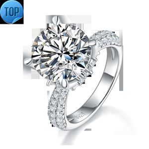 Classic Silver s925 18KWhite Gold Plated Moissanite Engagement Ring for Wedding Anniversary Party Jewelry Gift Moissanite Ring