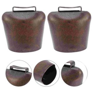 Dog Collars 2 Pcs Animal Ring Chime Cow Bell Iron Bells Farming Accessories Copper Sheep 5x43cm Horse Brown Anti Lost Livestock