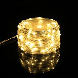 Solar cord lights outdoor waterproof colored lights courtyard decorative lights holiday light strings lighting engineering lights