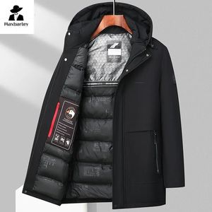 Winter Solid Warm Jacket Mens Thick Parker Coat Casual Cotton Pad Windproof Waterproof Wool Coat Hooded Plush Coat 231229