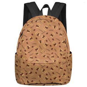 Mochila grãos de café macaron mulheres homem mochilas à prova dwaterproof água viagem escola para estudante meninos meninas portátil livro pacote mochilas