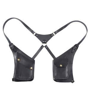 Belts Men Body Chest Belt Bag Anti-Theft Underarm Shoulder Tank Punk Adjustable Strap Holster Outdoor Pocket Costume228e