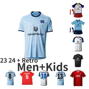 2023 2024 Hamburger SV maglie da calcio uniformi retrò casa bianca VAGNOMAN ONANA LEIBOLD REIS KITTEL GLATZEL DUDZIAK 23 24 HSV uomini bambini magliette da calcio Rolff TOP