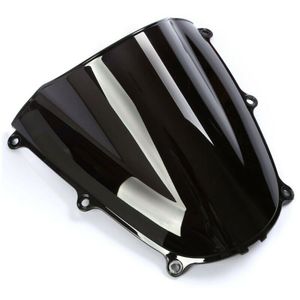 Para-brisa para motocicleta, preto transparente, bolha dupla, abs, para honda cbr600rr 2005-2006