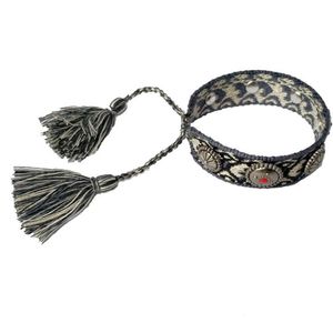 Woven Bohemian Bracelet with metal stones and handmade tassels fashion jewelry give-away gift Vintage Ethnic Style women Bracele271A