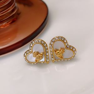 New designed Luxury planet star Love heart dianonds Exquisite Earrings French Retro Saturnus women Ear stud Designer Jewelry TE01321