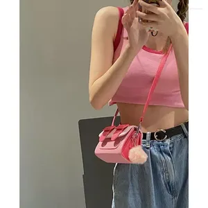 Evening Bags Women's PU Shoulder Bag Fashion Trend Color Collision Small Square Lipstick Mini Cute Crossbody Mobile Phone