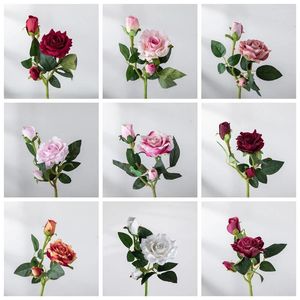 Dekorativa blommor sammet Ruyi Rose Imitation Flower Wedding Supplies Home Decoration Dragon Boat Silk Artificial MW0336