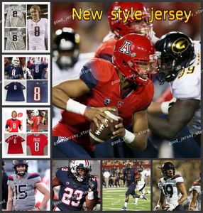 Maglia Arizona cucita su misura Dion Wilson Jr. Will Plummer Jaxen Turner Dorian Singer JB Brown Anthony Solomon Arizona Wildcats Maglie da calcio Uomo Gioventù