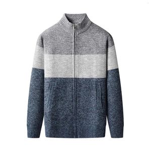 Männer Pullover Mantel Für Männer Casual Pullover HerbstWinter Komfort Farbe Passenden Stehkragen Langarm Gestrickte Kleidung Jungen