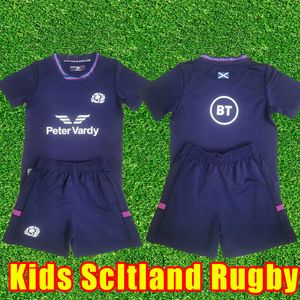 Kids İskoçya 2022 Rugby Jesery Ev Milli Takımı İskoçya Polo T-Shirt Rugbys Forma Erkek Gömlek Boyut 16-26 2022 Yeni Stil Pantolon Dünya Kupası 2023 Çocuk