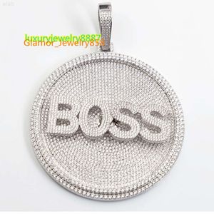 Custom Letter Sier with Free Fire D Color Iced Out Moissanite Diamond Pendant for Hiphop Jewelry