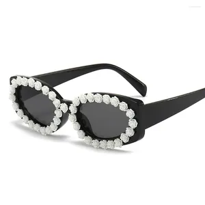 Solglasögon designer kvinnor rektangel dekorativa y2k solglasögon söta damer nyanser kvinnliga oculos uv400