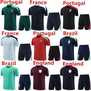 24/25 브라질 트랙 슈트 축구 유니폼 G.Jesus Coutinho 2024 2025 England Camiseta de Futbol Richarlison Fortugal 축구 셔츠 Maillot Kids Kit Training Suit
