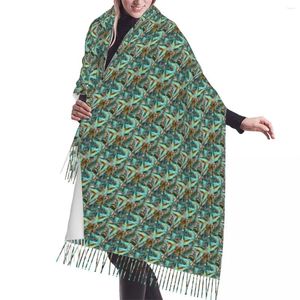 Schals Winter Quaste Schal Schmetterling Schlange Zebra Haut Frauen Kaschmir Hals Kopf Warm Pashmina Dame Schal Wrap Bandana