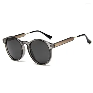 Sunglasses 2024 Retro Round Women Men Brand Design Transparent Female Sun Glasses Feminino Lunette Soleil