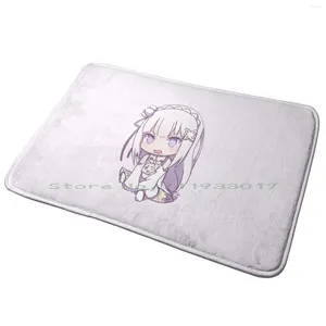 Mattor Re: Zero Emilia Chibi Entrance Door Mat Bath Rug Punk Manga Ai Yazawa Nana Osaki Trapnest Black Stones Shojo Fashion