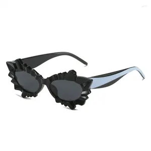 Sunglasses Vintage Designer Flower Shape Woman Sun Glasses For Female Fashion Cat Eye Eyewear UV400 Gafas De Sol